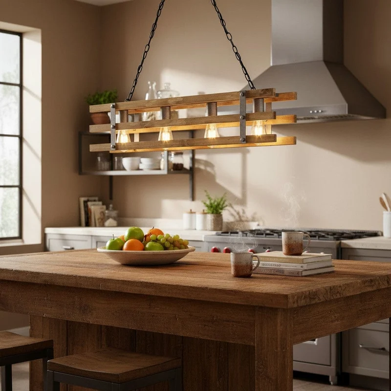 Suspension Bois Industriel