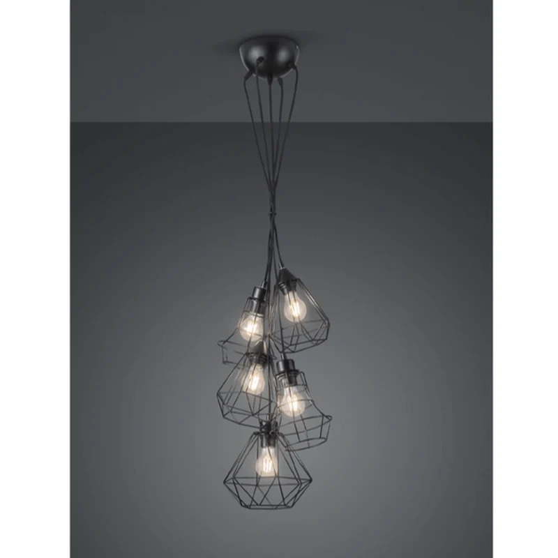 Suspension 5 Lampes Design