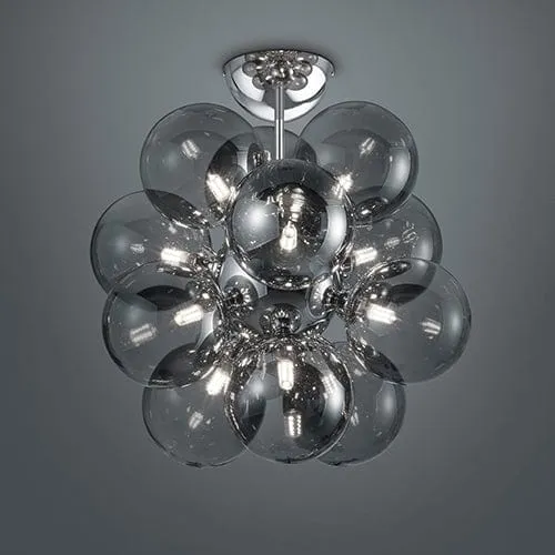 Suspension Verre Et Chrome