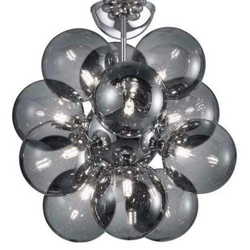 Suspension Verre Et Chrome