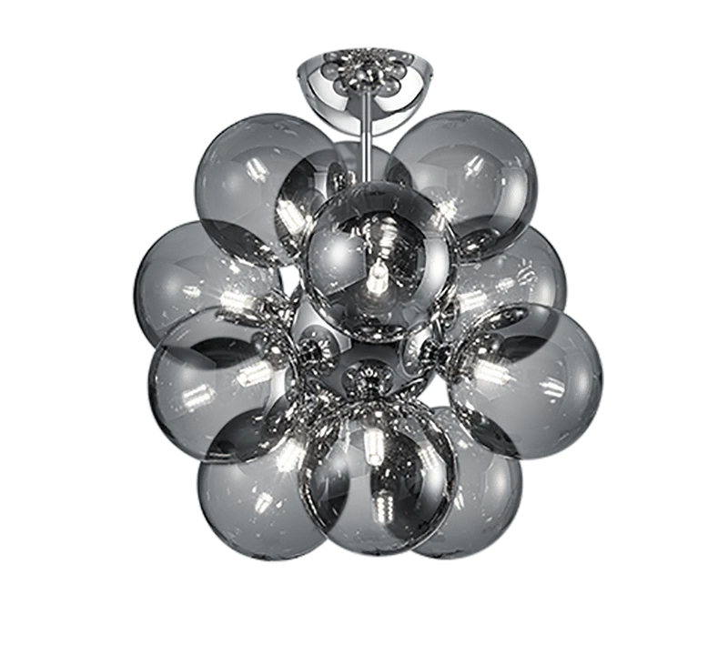 Suspension Verre Et Chrome