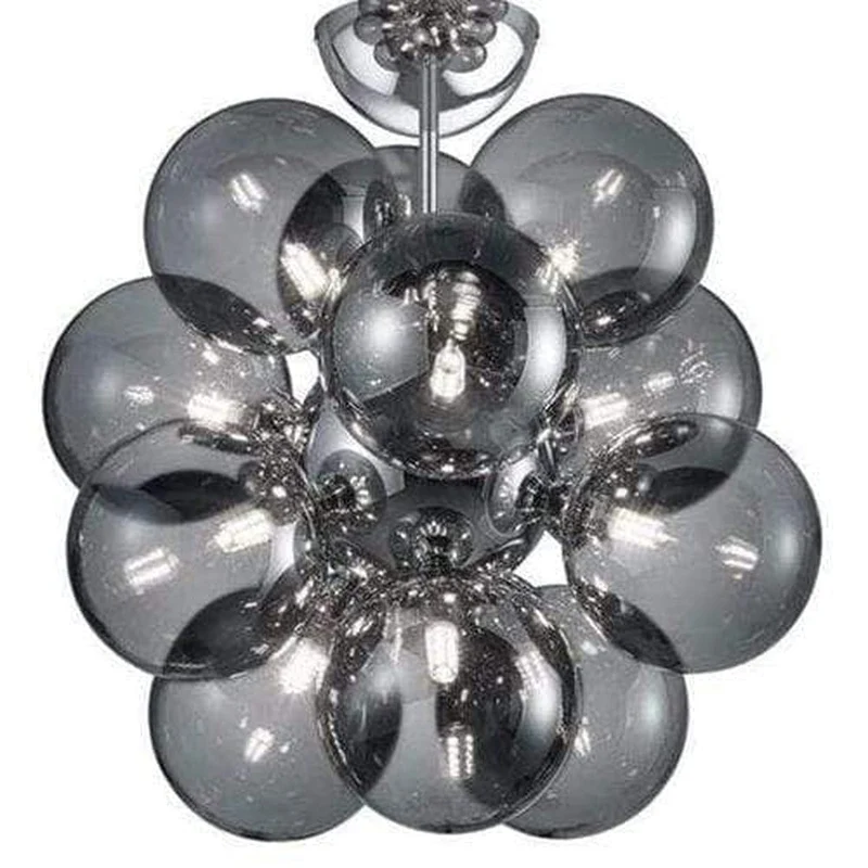 Suspension Verre Et Chrome