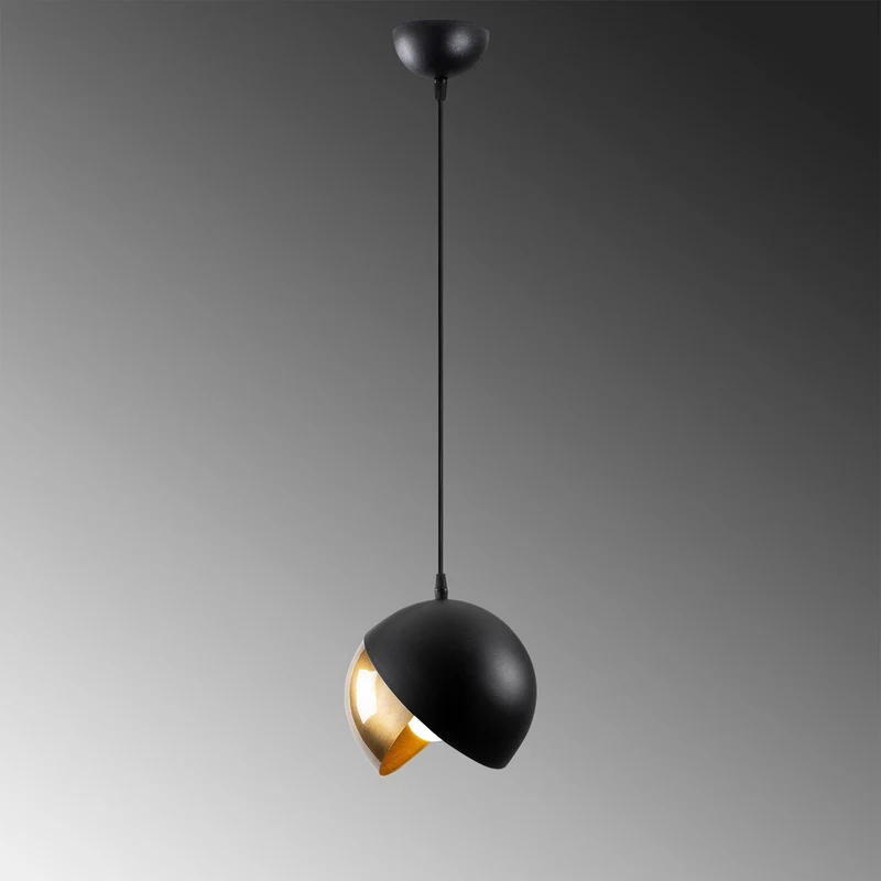 Luminaire Suspension Noir Doré