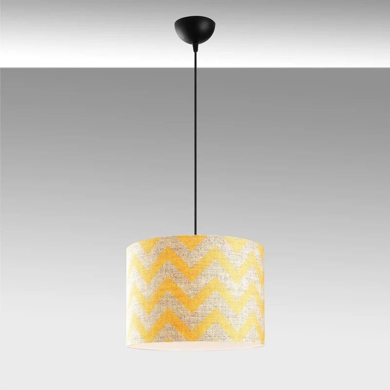 Suspension Industrielle Jaune