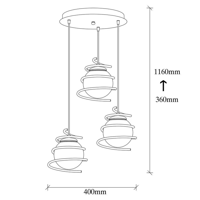 Suspension Verre Ronde