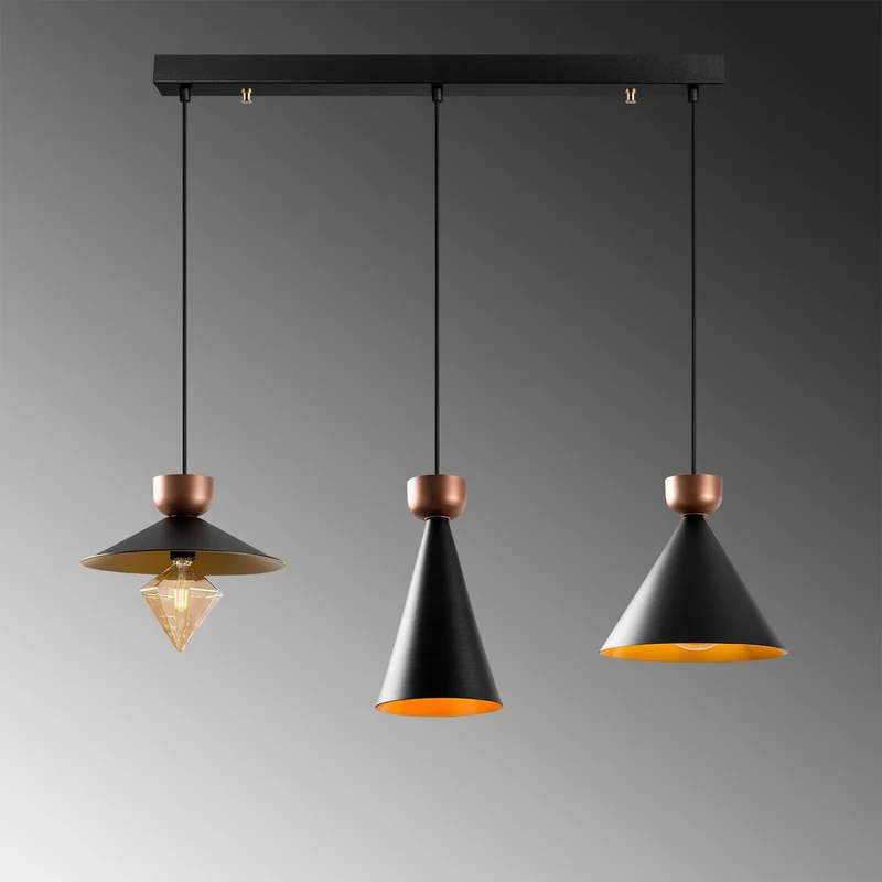 Suspension Noir Interieur Cuivre