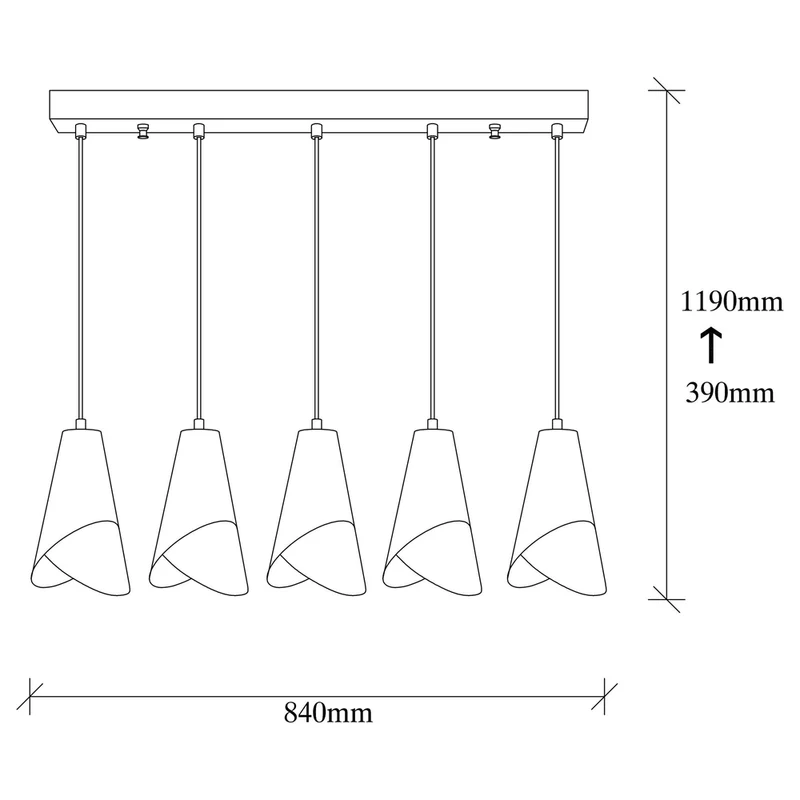 Suspension 5 Lumières