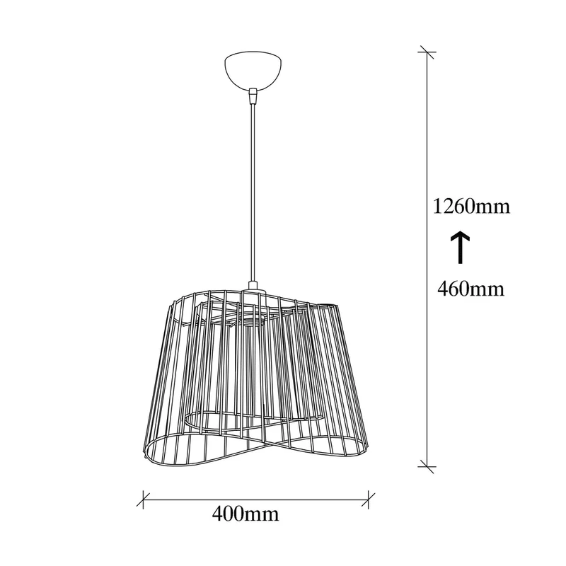 Suspension Ampoule Noir
