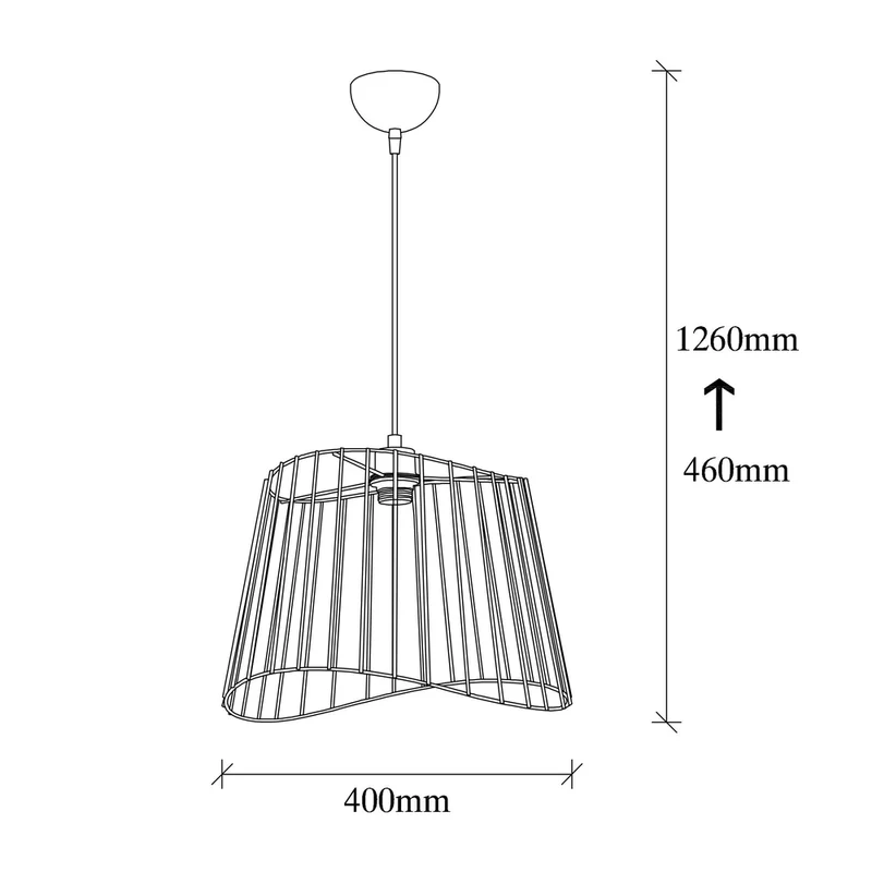 Suspension Abat Jour Noir