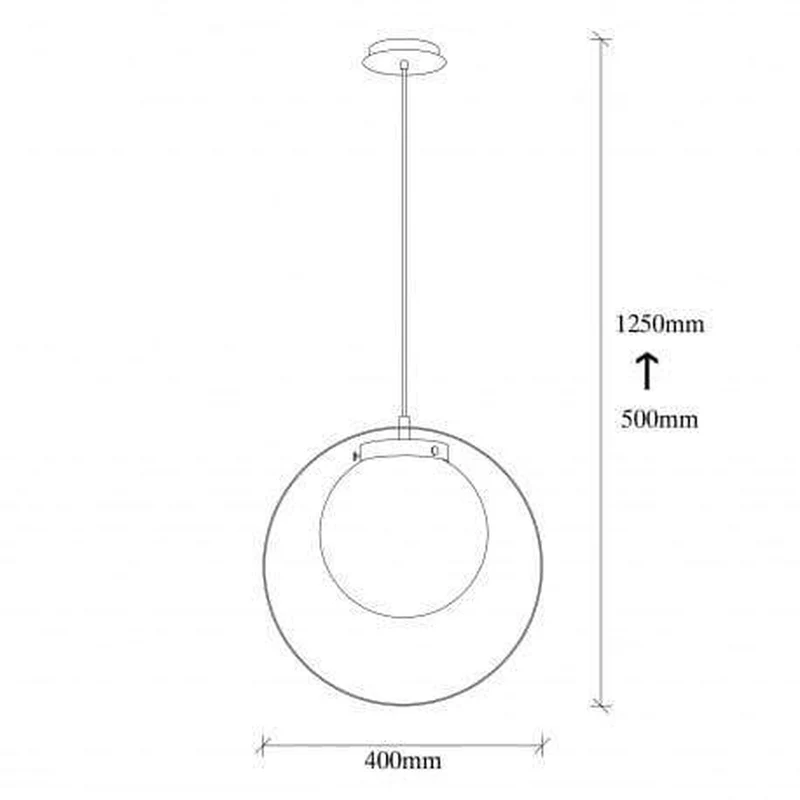 Suspension Boule Or