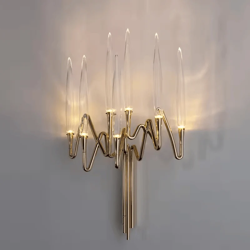 Lustre Verre Et Laiton