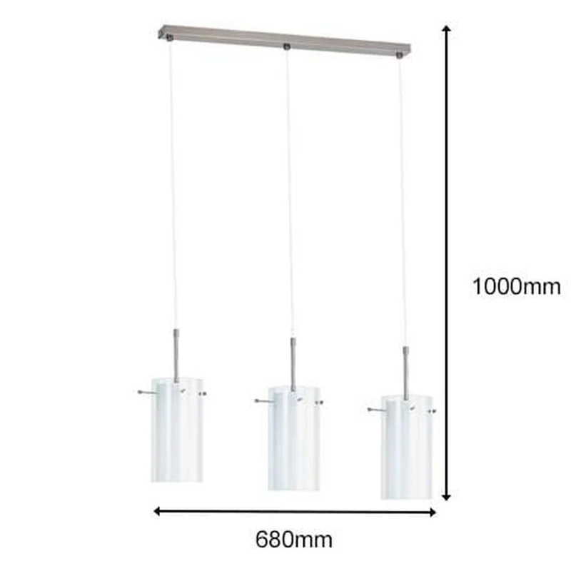 Suspension 3 Lampes Blanc