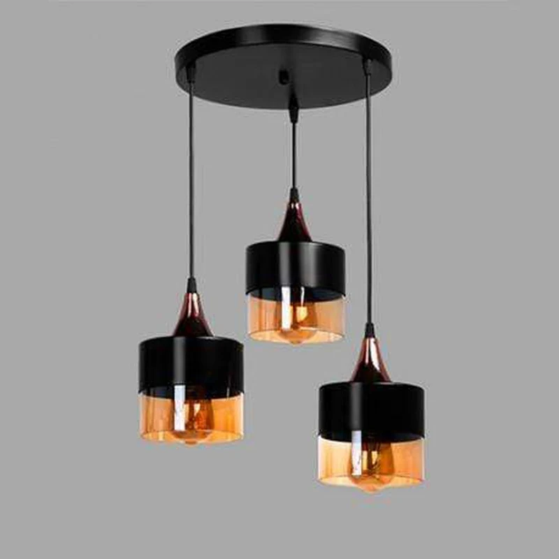 Suspension 3 Lampes Industriel