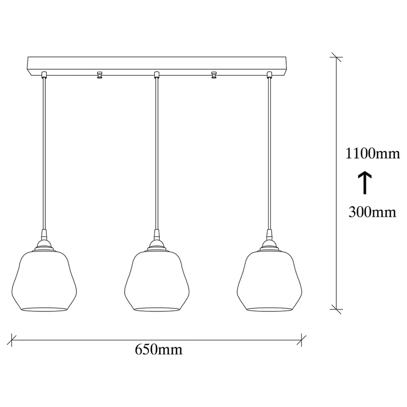 Suspension En Verre Et Metal