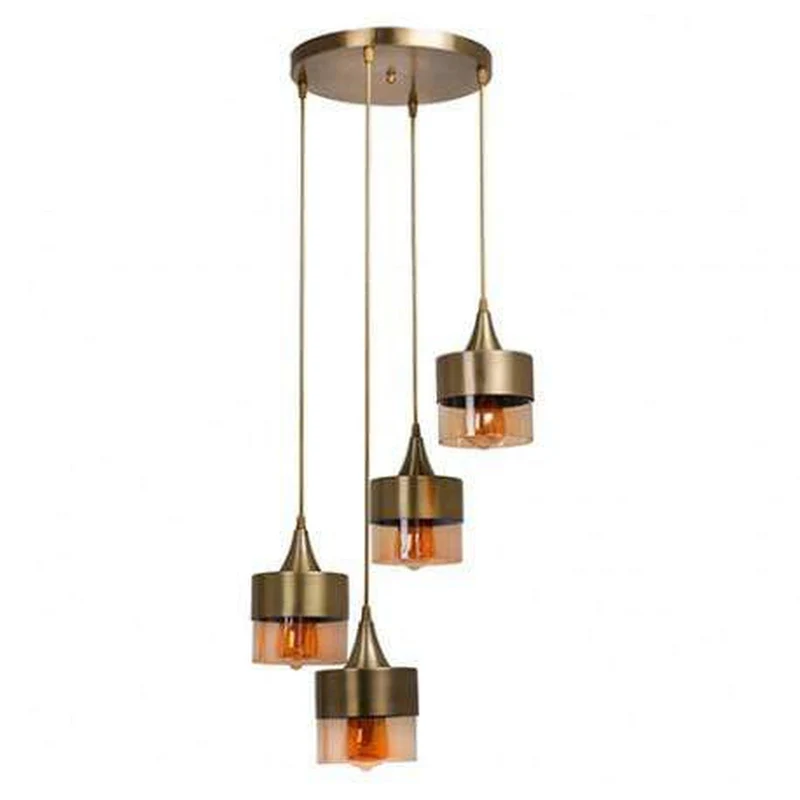 Lampe Suspension Noir Et Or