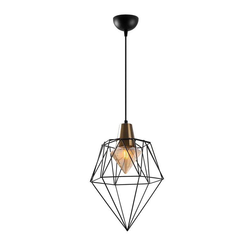 Suspension En Metal Filaire Noir