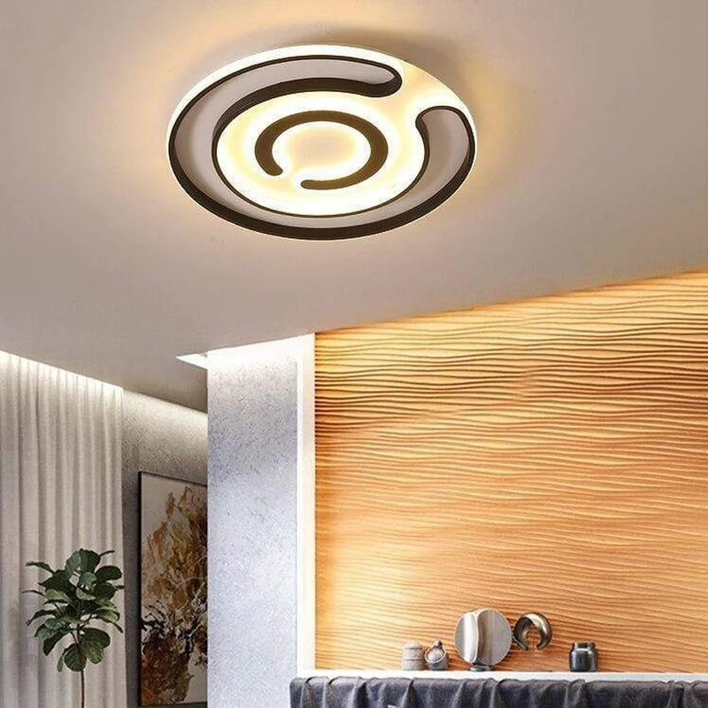 Plafonnier Led Rond Noir