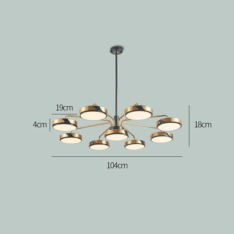 Lustre Noir Design Séjour