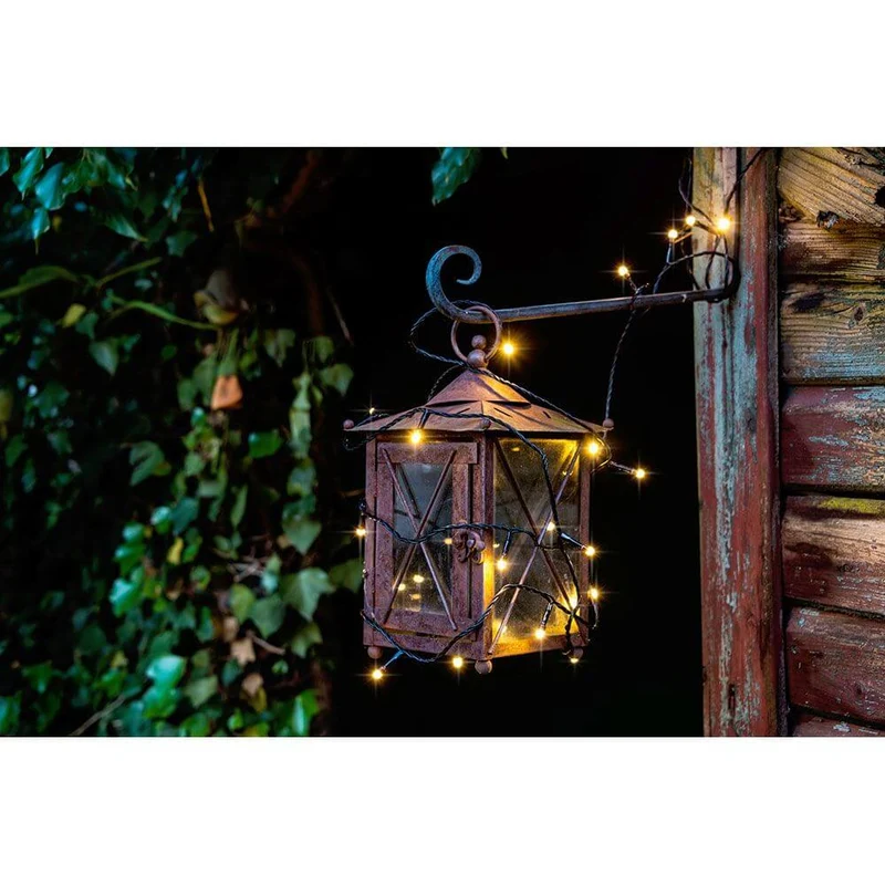 Micro LED Lichterkette gefrostet 80 Warmweiße Dioden IP44