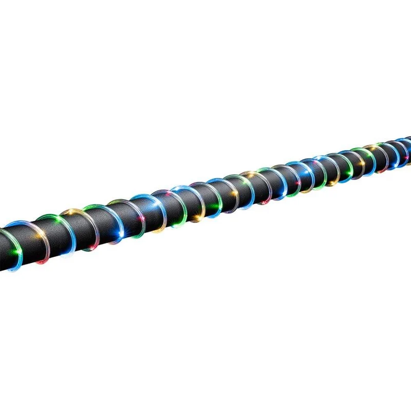 LED Mini Lichterschlauch 10m mit Lichtsensor Timer 130 bunte Dioden batteriebetrieben IP44