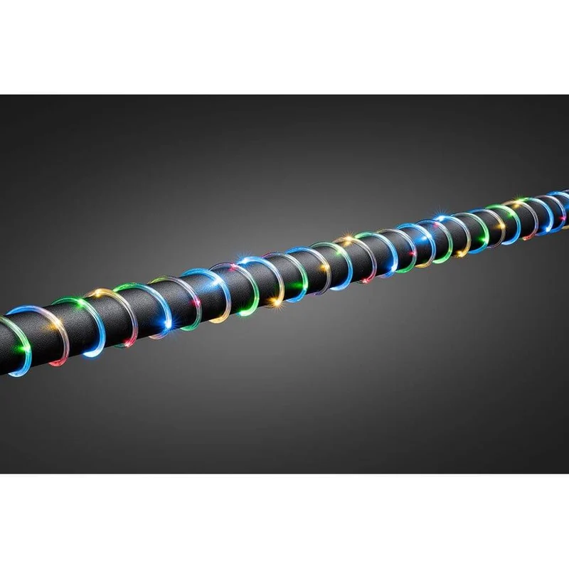 LED Mini Lichterschlauch 5m mit Lichtsensor Timer 65 bunte Dioden batteriebetrieben IP44