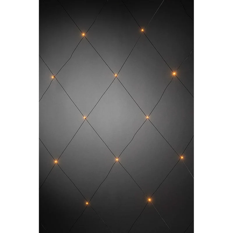 LED Lichternetz 32 bernsteinfarbene Dioden IP44