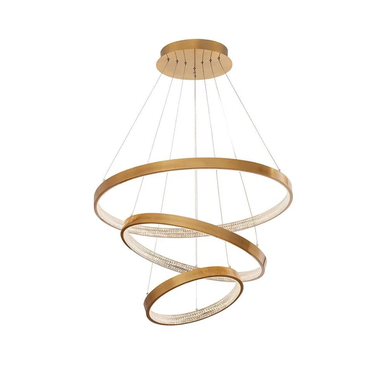 Preston LED Hängelampe Ø 80cm Antik Gold