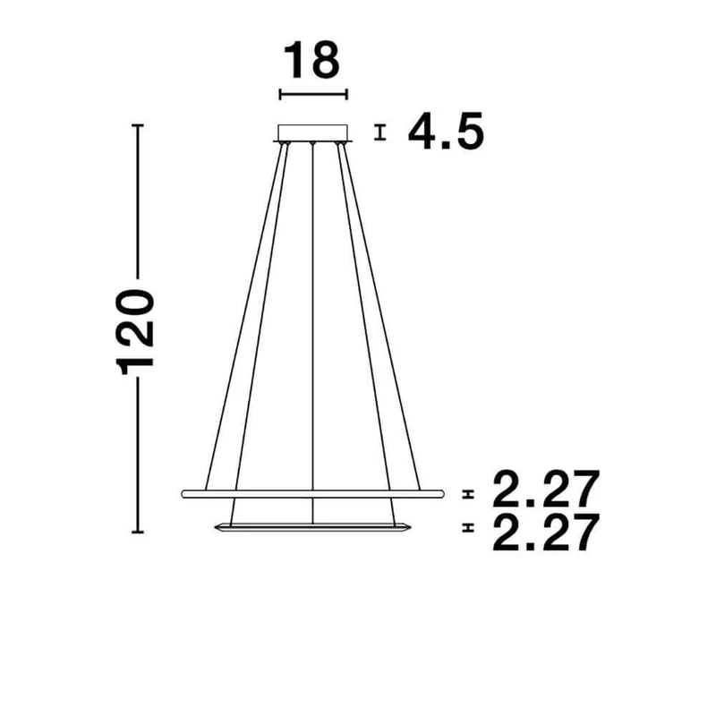 Netuno LED Kristall Hängelampe Ø 80cm
