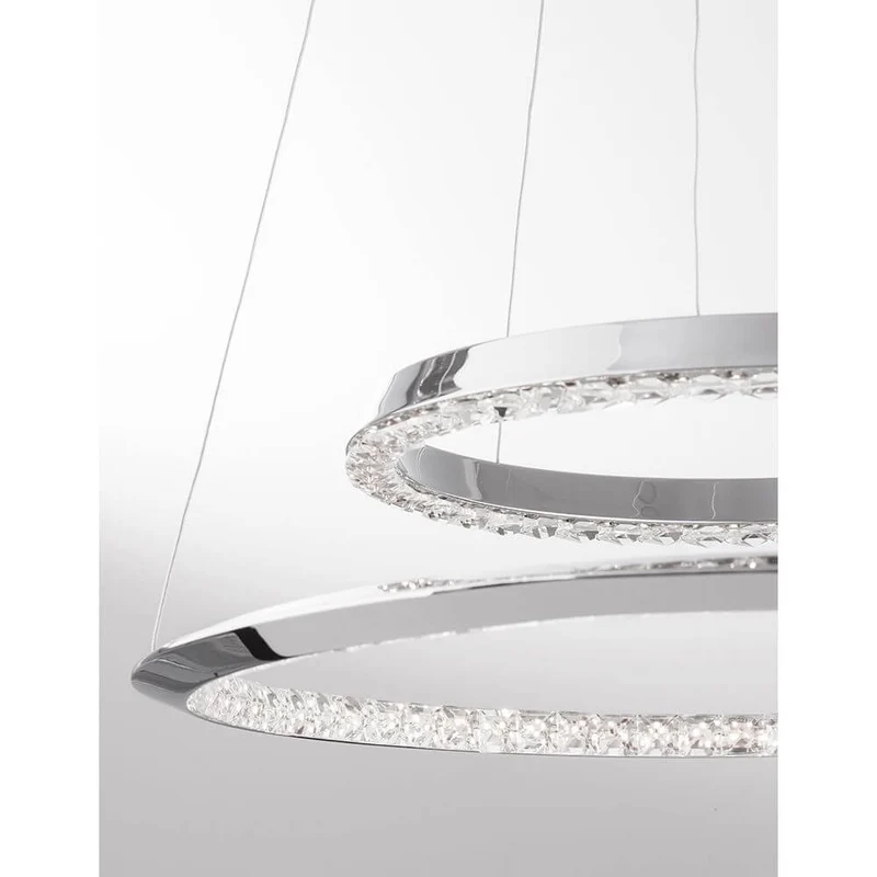 Netuno LED Hängeleuchte Klar, Chrom