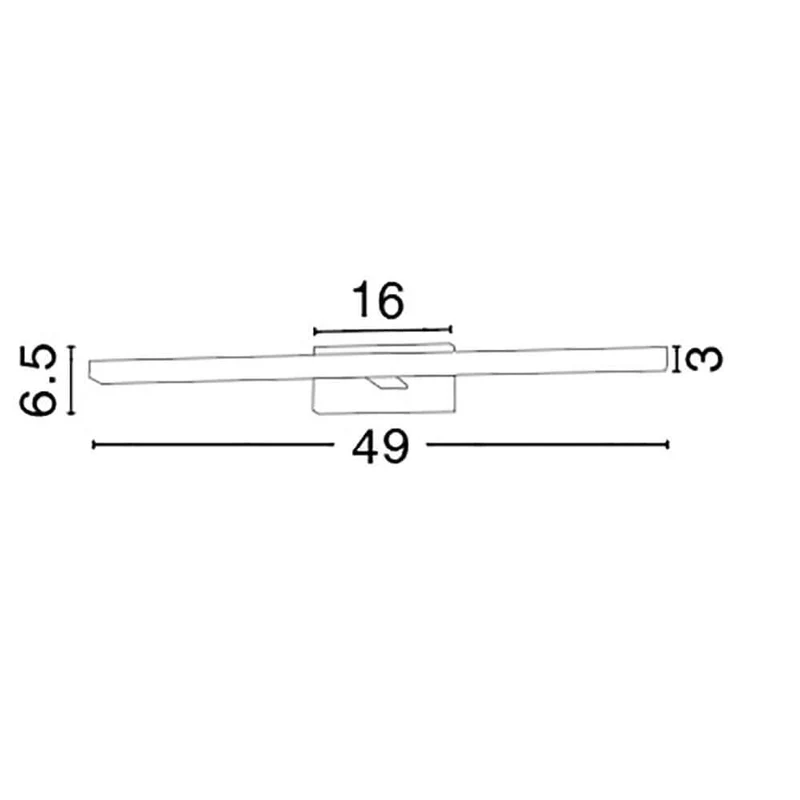 Modena LED Bad-Wandlampe 49cm Metall