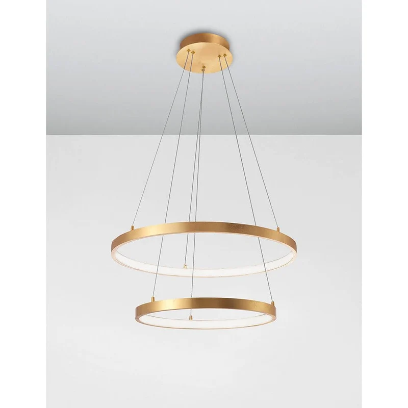 Leon LED Hängeleuchte Ø 60cm Gold
