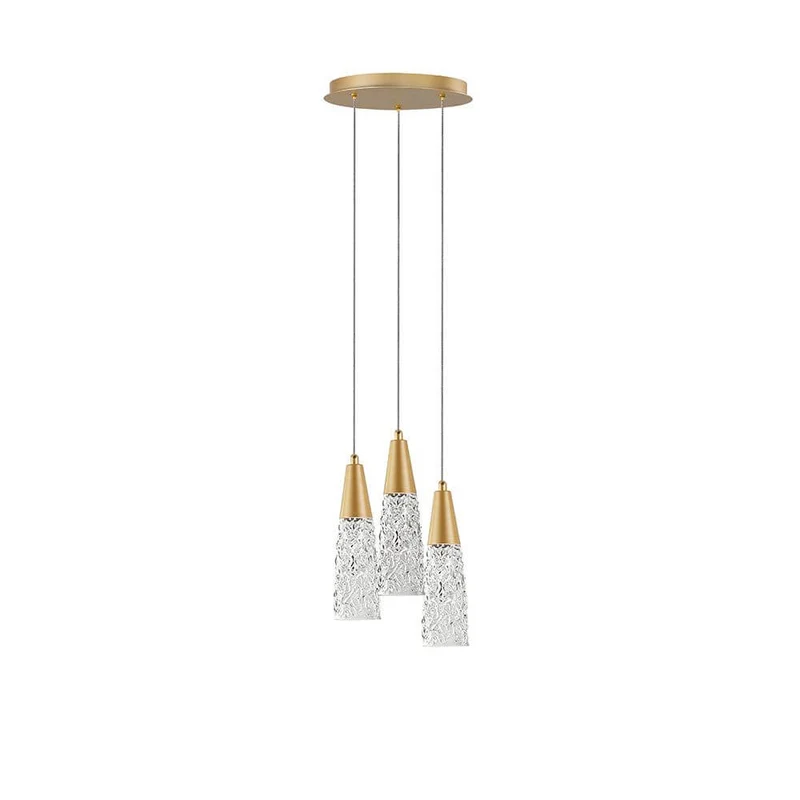 Kovac Hängelampe 3-flammig Glas Gold