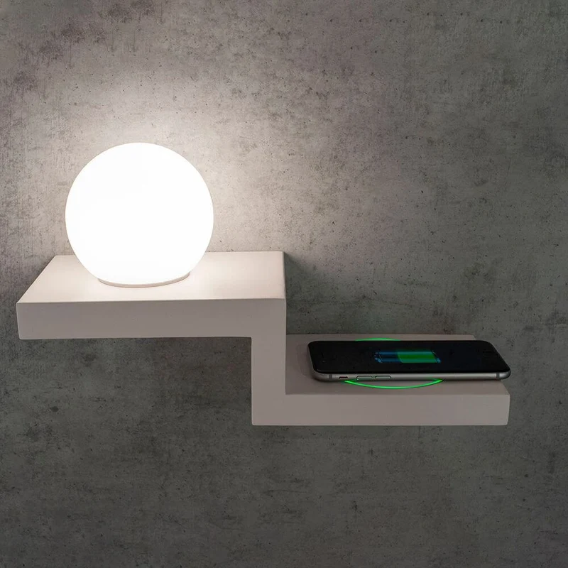 Zanzibar Stufen Kugel-LED-Wandleuchte mit Ladegerät