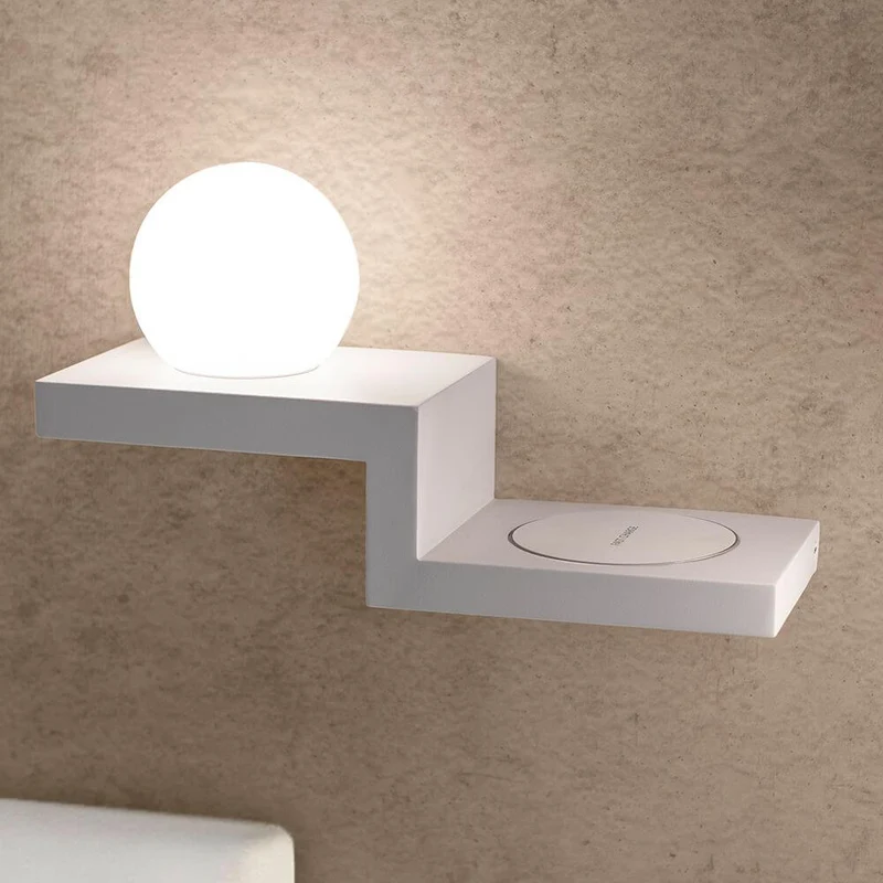 Zanzibar Stufen Kugel-LED-Wandleuchte mit Ladegerät