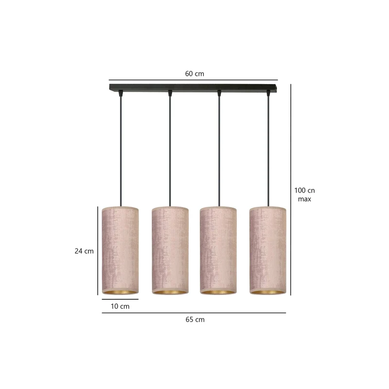 Suspension Rose Poudré