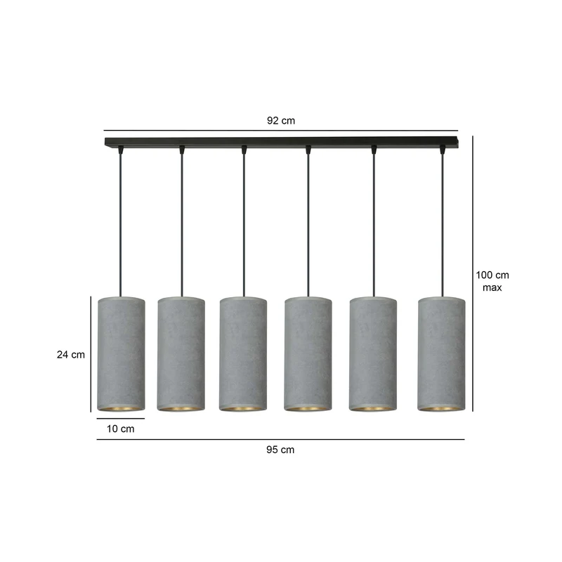 Lustre Moderne Gris