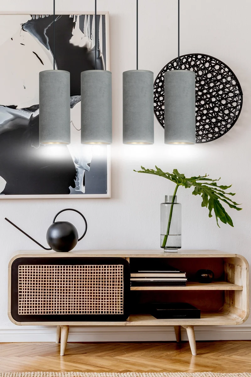 Lustre gris salon