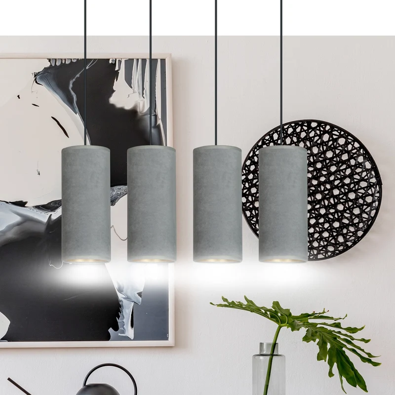 Lustre gris salon
