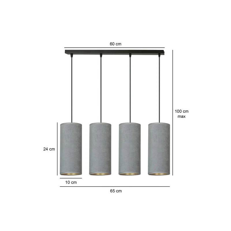 Lustre gris salon