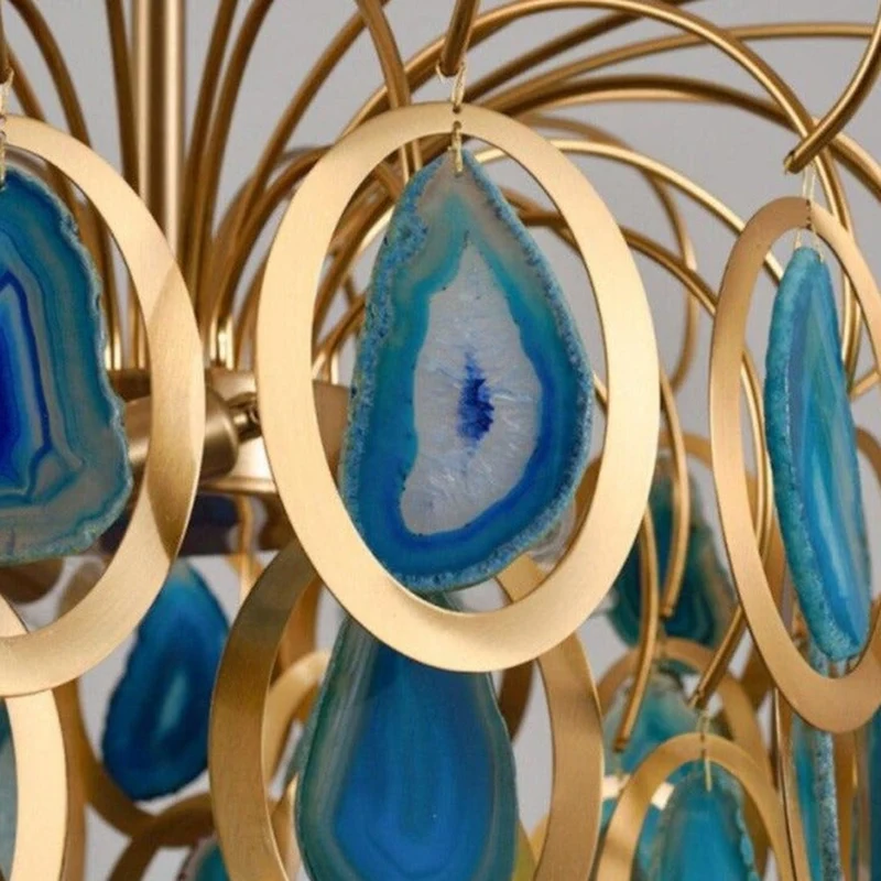 Lustre Bleu Et Or