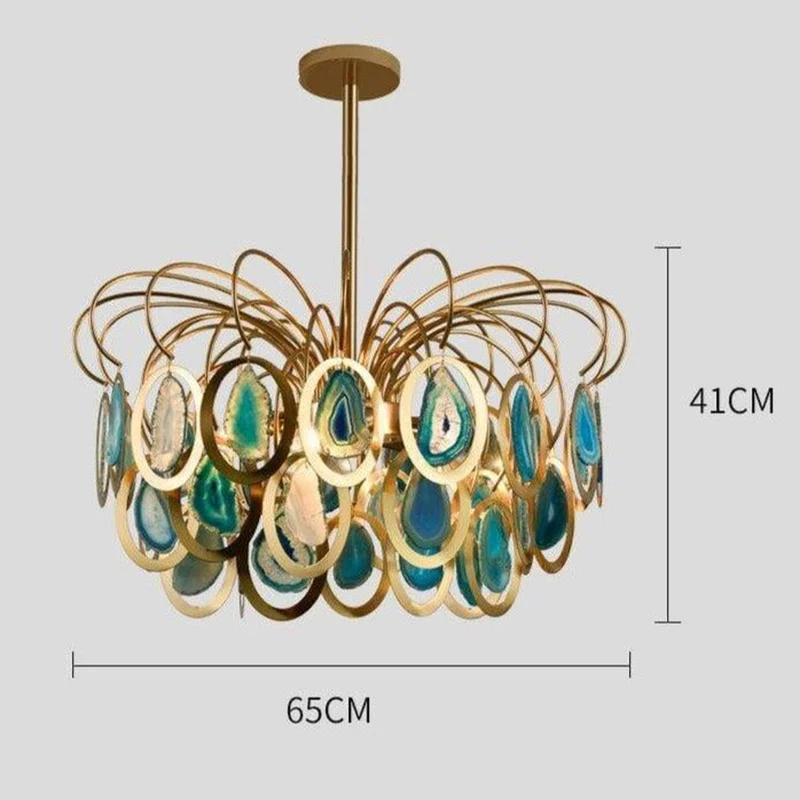 Lustre Bleu Et Or