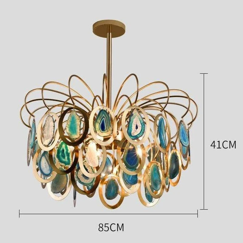 Lustre Bleu Et Or