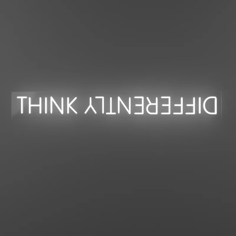 Think Differently by Bobby Berk, signe en néon LED