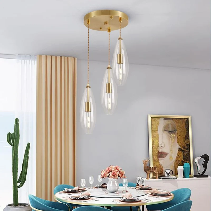 Lustre En Verre Moderne