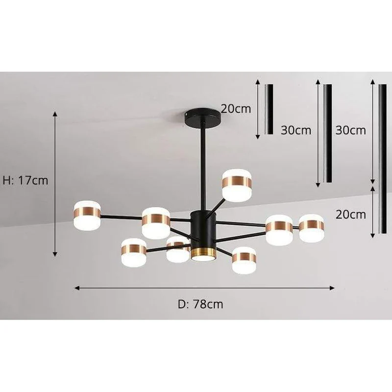 Lustre Design Noir Moderne