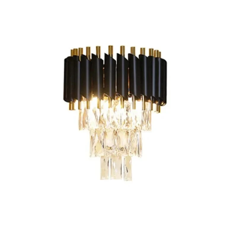 Applique noir et cristal design