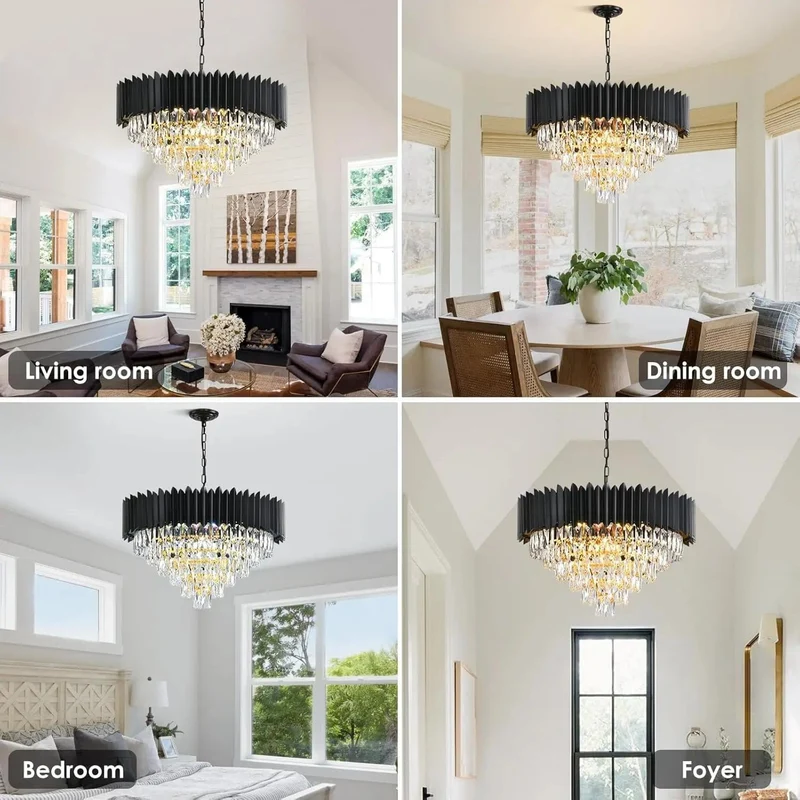 Lustre de salon noir design