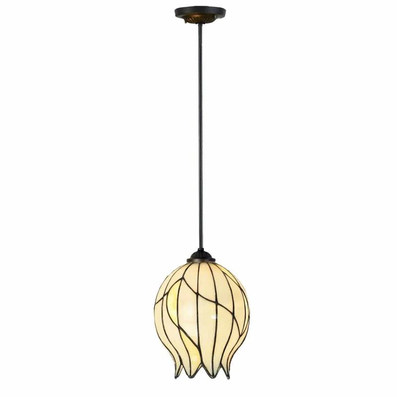 Suspension fleur en verre
