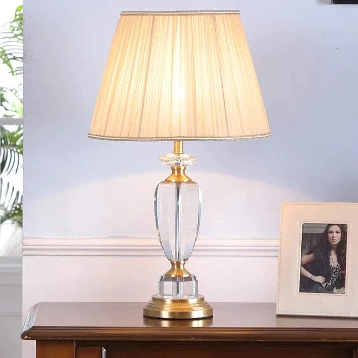 Lampe de Table Blanche Corps en Verre