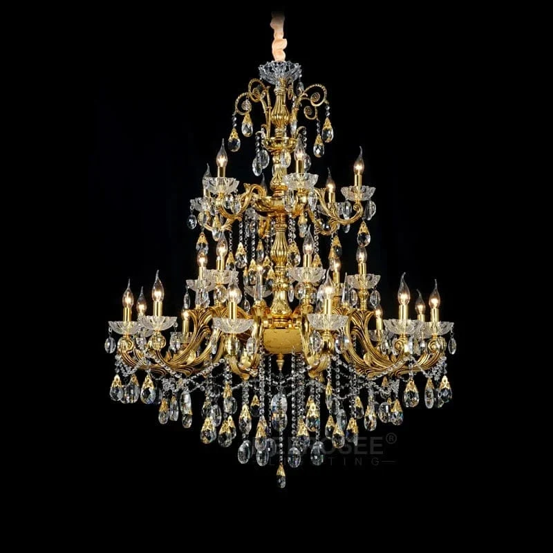 Lustre en cristal luxueux antique